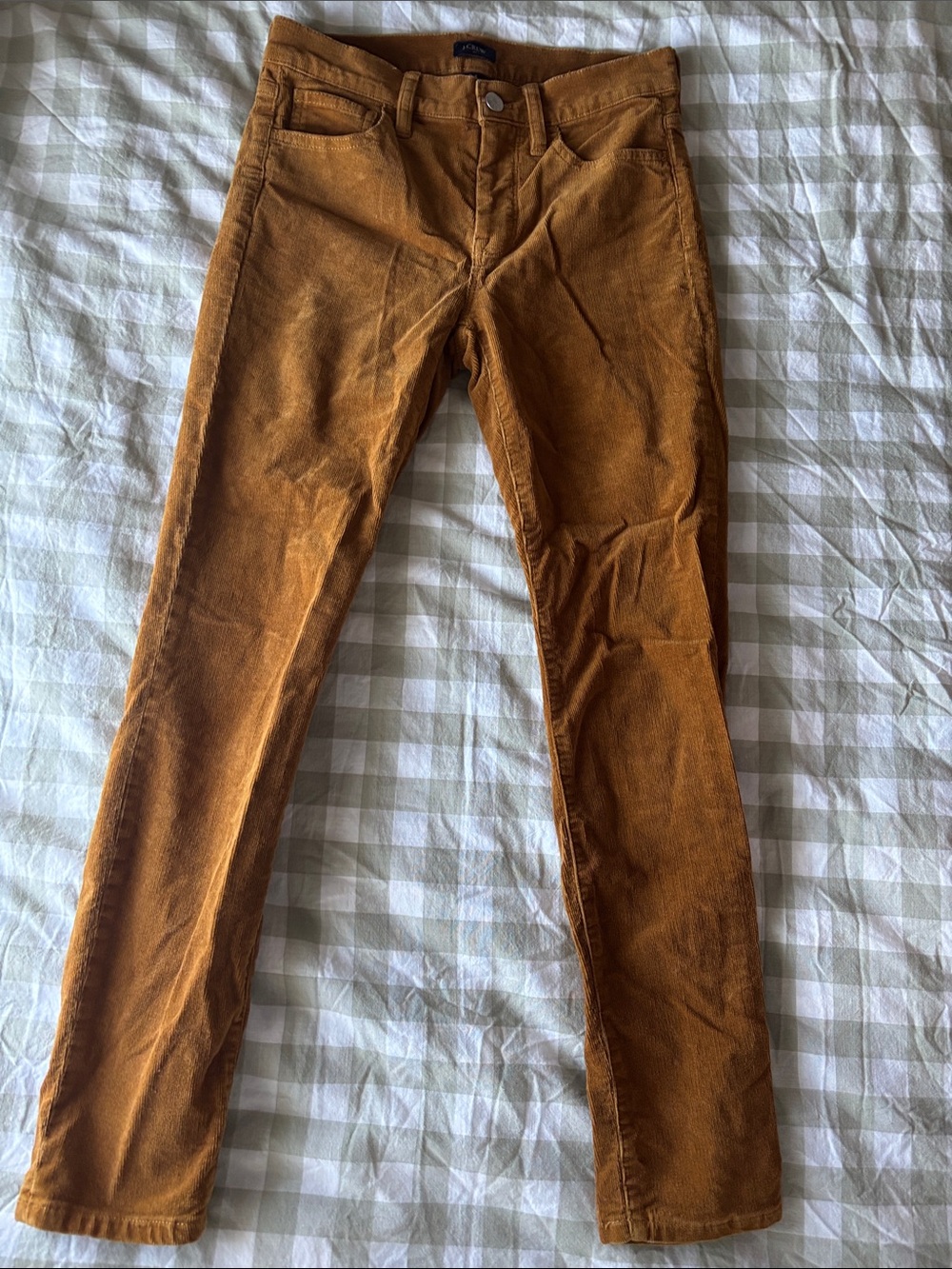 J. Crew Women’s Slim Corduroy Pants in Rust Brown